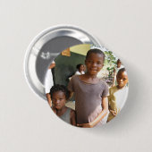 Kinderen van Nigeria Ronde Button 5,7 Cm (Voorkant /achterkant)