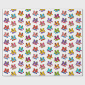 Kinderen van rolSchaatsen Cadeaupapier (Vlak)