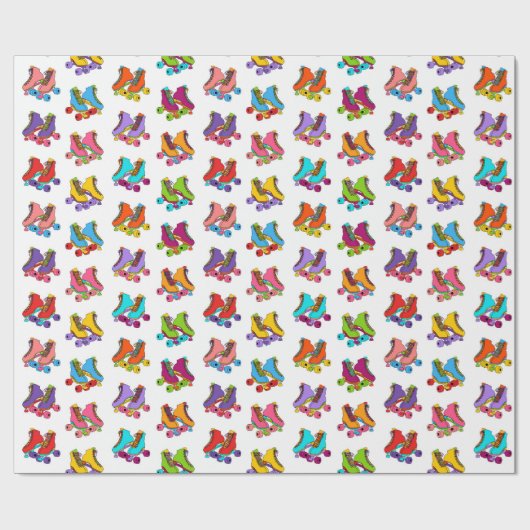 Kinderen van rolSchaatsen Cadeaupapier (Vlak)