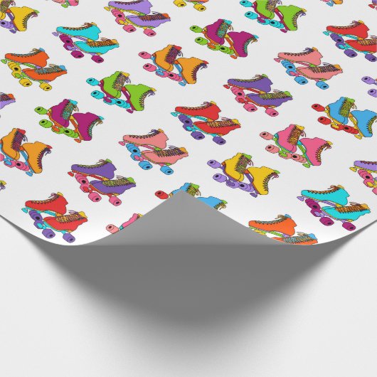 Kinderen van rolSchaatsen Cadeaupapier (Hoek)