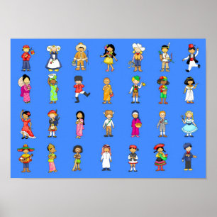 Kinderen van rond de wereld. poster
