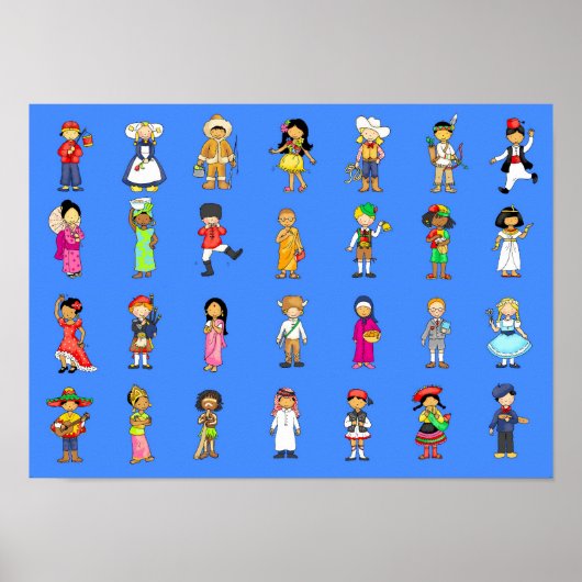 Kinderen van rond de wereld. poster (Voorkant)