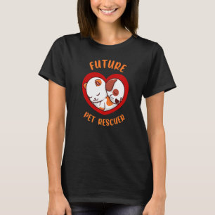Kinderen van toekomstige poetredder met Honden red T-shirt