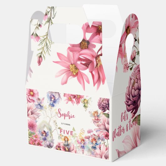 Kinderen van waterverf van feiharde tuinen bedankdoosjes (Geopend)