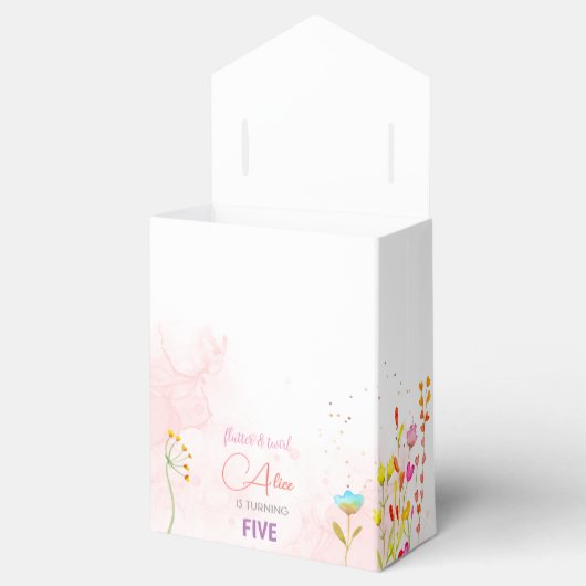 Kinderen van waterverf van feiharde tuinen bedankdoosjes (Geopend)