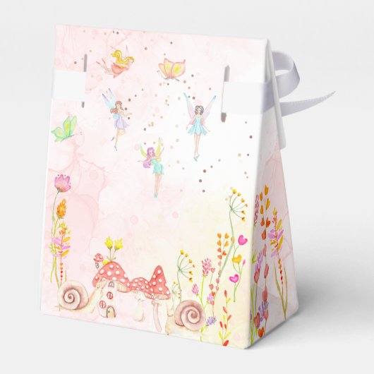 Kinderen van waterverf van feiharde tuinen bedankdoosjes (Achterkant)