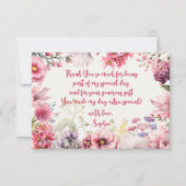 Kinderen van waterverf van feiharde tuinen bedankkaart (Voorkant)