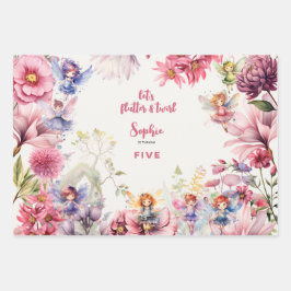 Kinderen van waterverf van feiharde tuinen inpakpapier vel