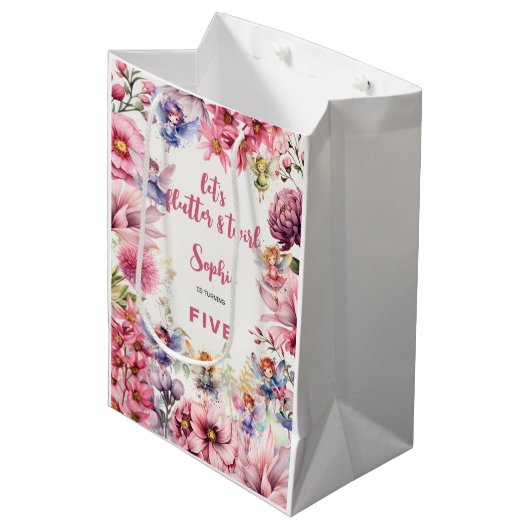 Kinderen van waterverf van feiharde tuinen medium cadeauzakje (Voorkant Gekanteld)