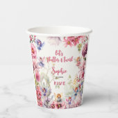 Kinderen van waterverf van feiharde tuinen papieren bekers (Achterkant)