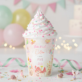 Kinderen van waterverf van feiharde tuinen papieren bekers