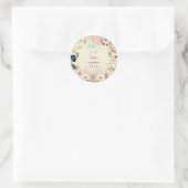 Kinderen van waterverf van feiharde tuinen ronde sticker (Tas)