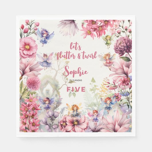 Kinderen van waterverf van feiharde tuinen servet (Voorkant)