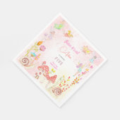 Kinderen van waterverf van feiharde tuinen servet (Hoek)