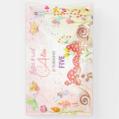 Kinderen van waterverf van feiharde tuinen spandoek (Verticaal)