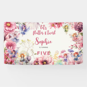 Kinderen van waterverf van feiharde tuinen spandoek