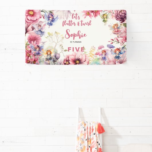 Kinderen van waterverf van feiharde tuinen spandoek (Insitu)