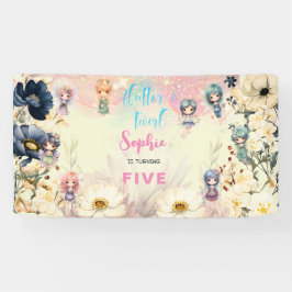 Kinderen van waterverf van feiharde tuinen spandoek