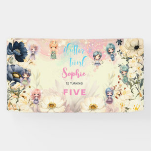 Kinderen van waterverf van feiharde tuinen spandoek