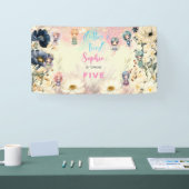 Kinderen van waterverf van feiharde tuinen spandoek (Beurs)