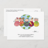 KINDEREN VAN WERELD Briefkaart door April McCallum (Voorkant / Achterkant)
