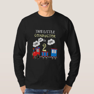 Kinderen Verjaardag 2 jaar oud Deze kleine dirigen T-shirt