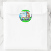 Kinderen Verjaardag Bedankt S: Train Ronde Sticker (Tas)