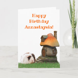 Kinderen Verjaardag Cavia Paddenstoelenhuis Kaart