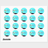 Kinderen Verjaardag Dank u Stickers: Dragonfly Ronde Sticker (Vel)