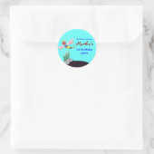 Kinderen Verjaardag Dank u Stickers: Dragonfly Ronde Sticker (Tas)