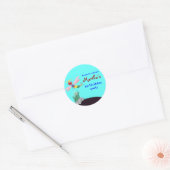 Kinderen Verjaardag Dank u Stickers: Dragonfly Ronde Sticker (Envelop)