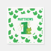 Kinderen Verjaardag Feest Kikker Thema Servet (Voorkant)