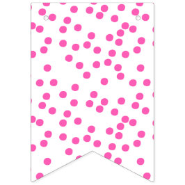 Kinderen verjaardag - Hot Pink Polkadots Patroon Vlaggetjes