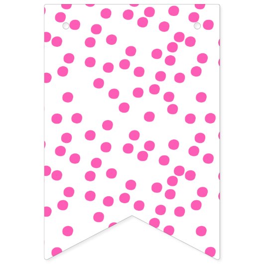 Kinderen verjaardag - Hot Pink Polkadots Patroon Vlaggetjes (Eerste vlag)