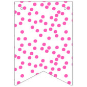 Kinderen verjaardag - Hot Pink Polkadots Patroon Vlaggetjes (Derde vlag)