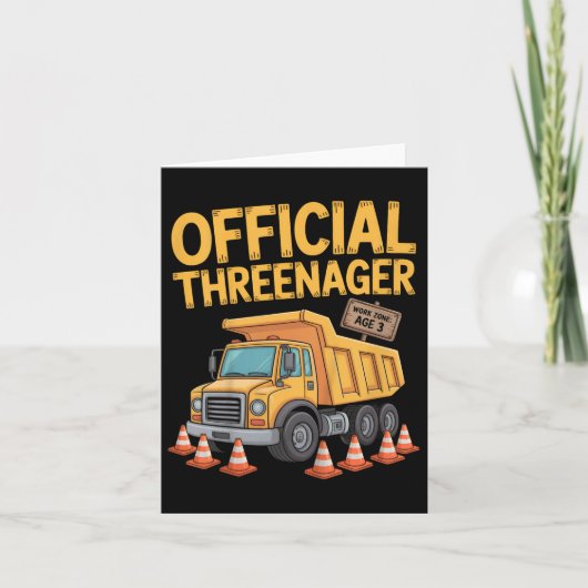 Kinderen Verjaardag Jongen Drie Jaar Oud Threenage Kaart (Voorkant)