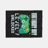 Kinderen Verjaardag Jongen Level 7 Ontgrendeld Gam Fleece Deken (Voorkant (Horizontaal))