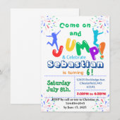 Kinderen Verjaardag Kaart Uitnodiging Sjabloon (Voorkant / Achterkant)