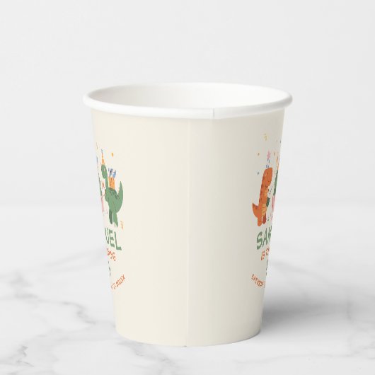 Kinderen Verjaardag Kleurrijke Kinderachtige Dinos Papieren Bekers (Rechts)