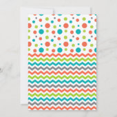 Kinderen Verjaardag Kleurrijke Polka Dot ZigZag Kaart (Achterkant)