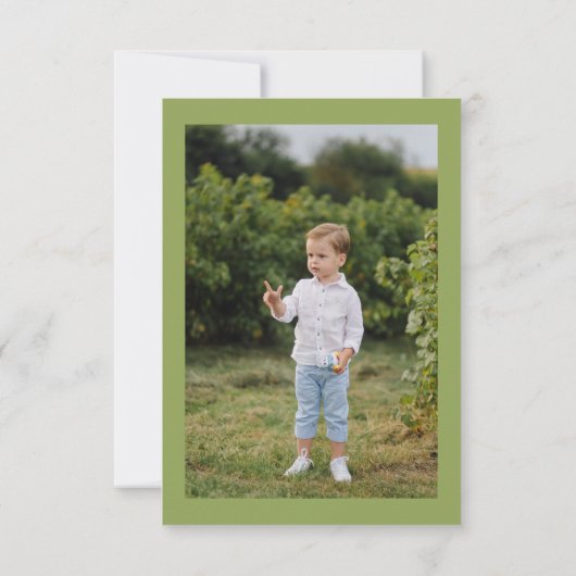 Kinderen Verjaardag Oerwoud Safari Dieren voor Jon Bedankkaart (Achterkant)