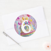 Kinderen verjaardag personaliseren Ronde Stickers (Envelop)