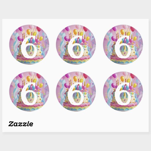 Kinderen verjaardag personaliseren Ronde Stickers (Vel)