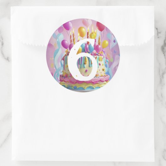 Kinderen verjaardag personaliseren Ronde Stickers (Tas)