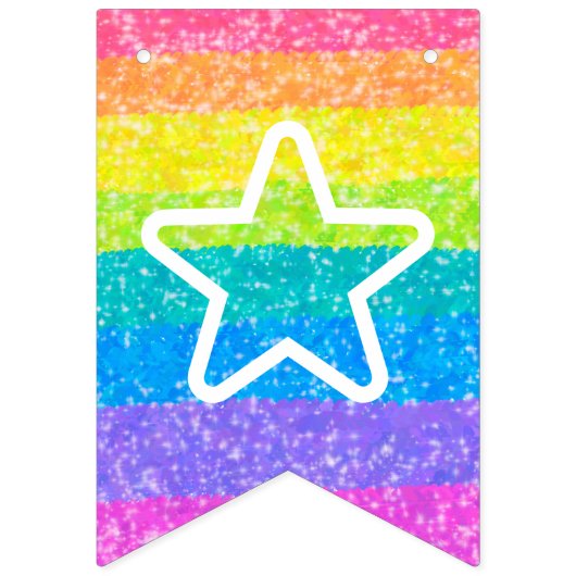 Kinderen Verjaardag Regenboog Feest Banner (Eerste vlag)