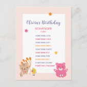 Kinderen Verjaardag Scavenger Hunt Spel Briefkaart (Voorkant)