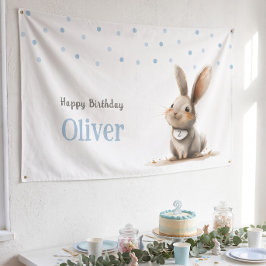 Kinderen Verjaardag Schattig Konijn Gelukkige Verj Spandoek