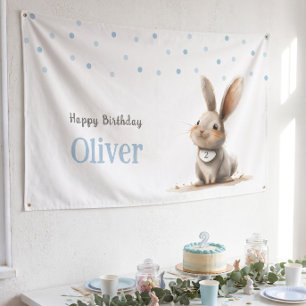 Kinderen Verjaardag Schattig Konijn Gelukkige Verj Spandoek