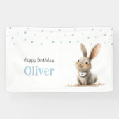 Kinderen Verjaardag Schattige Bunny Happy Birthday Spandoek (Horizontaal)