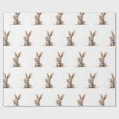 Kinderen Verjaardag Schattige Konijn Cadeaupapier (Vlak)